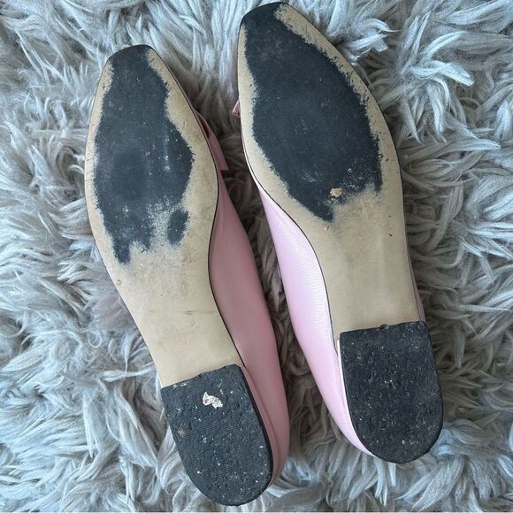 Magdesians vintage coquette pink bow leather ballet flats women’s shoe size 10 - Picture 7 of 10